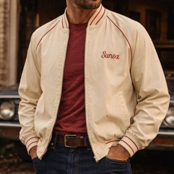 Vintage 70's King Louie ProFit Embroidered Workwear Bomber Jacket Union Made L - Picture 12 of 12